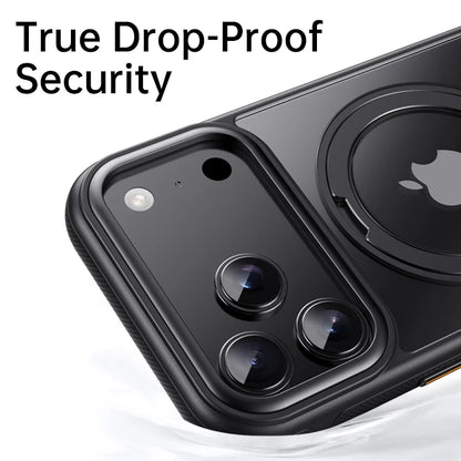 Transparent Magnetic Case for iPhone 17 Air 16 Plus 15 14 13 17 Pro Max 16e 360° Rotating Ring Holder Kickstand Cover LMD003