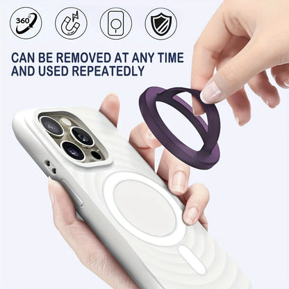 Removable Liquid Silicone Magnetic Phone Ring Holder – Anti-Drop Universal Grip