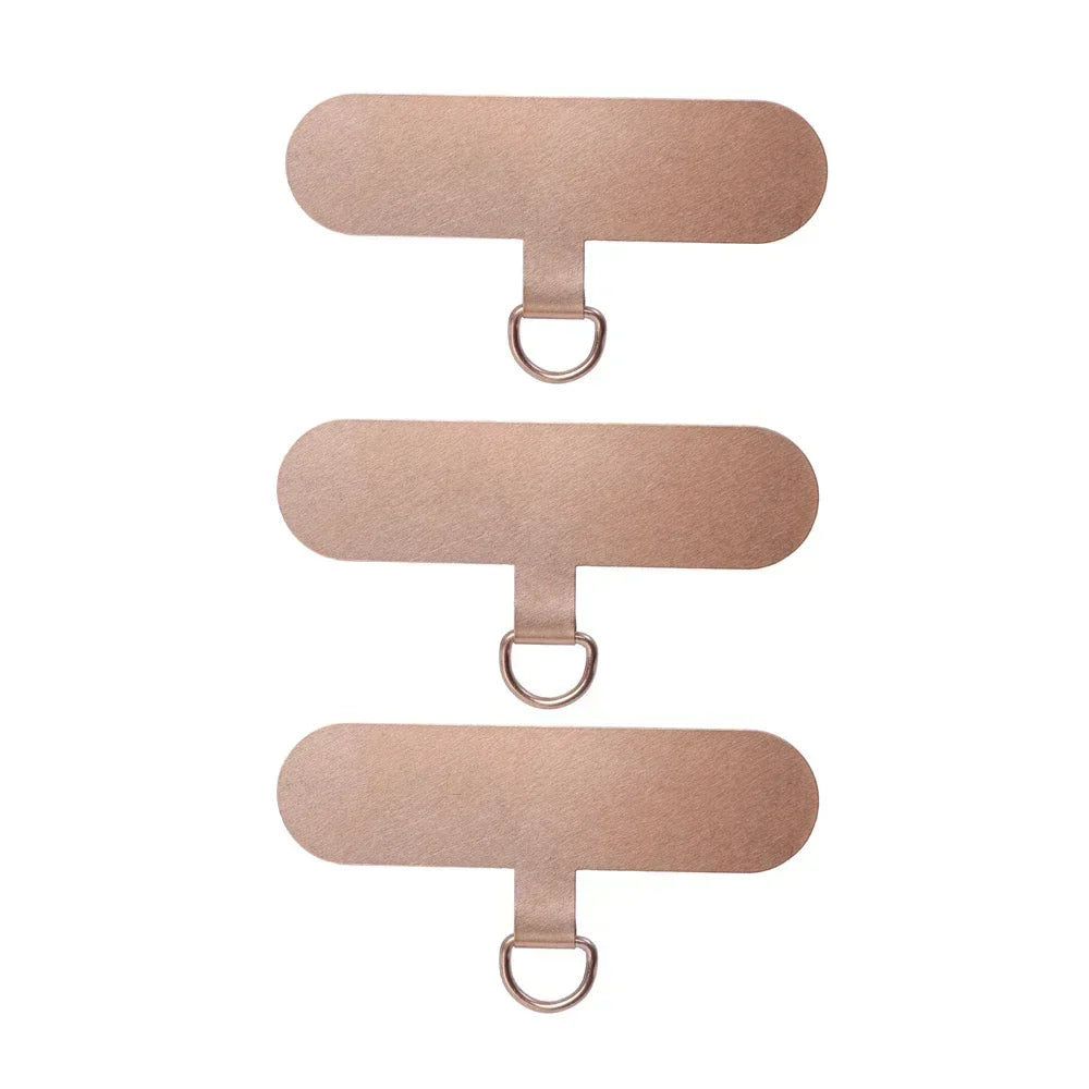 3PCS Stainless Steel Phone Lanyard Patch Tabs Ultra-thin Tether Connector Set