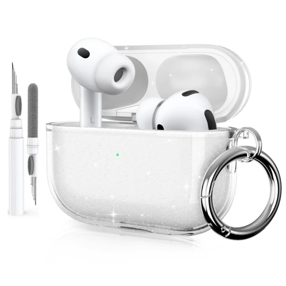 2025 Clear Case for AirPods Pro 3 – Shockproof Cover with Keychain & Cleaner Kit