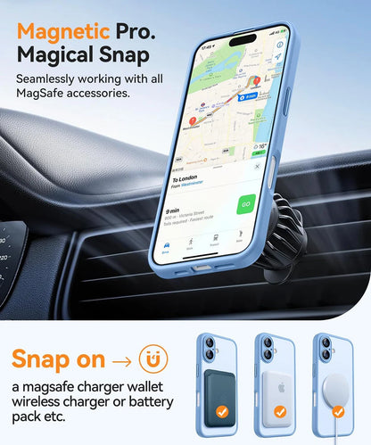 Magnetic Armor Shockproof Case for iPhone 16 15 Pro Max | MagSafe Compatible
