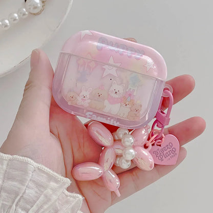 Cute Cartoon Bluetooth Earphone Case for AirPods Pro 2 & AirPods 1/2/3 Pink