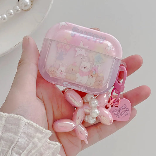 Cute Cartoon Bluetooth Earphone Case for AirPods Pro 2 & AirPods 1/2/3 Pink