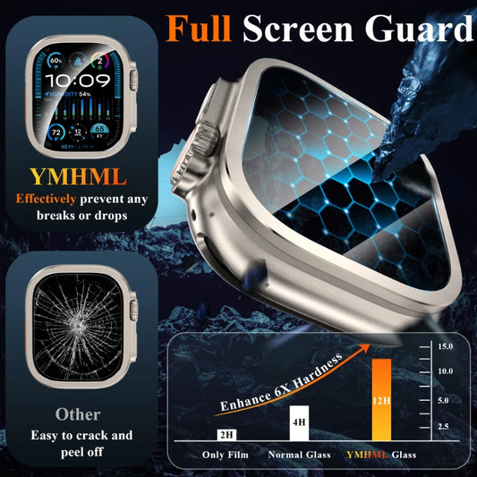 2PCS Tempered Glass Screen Protector for Apple Watch Ultra 2/1 49mm