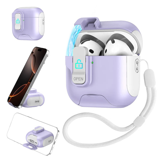 Magnetic Latch Case with Lanyard for iPhone 4/3/2/1 Pro & Wireless Earphones