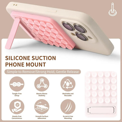 Foldable Silicone Suction Phone Holder for Mirror & Shower