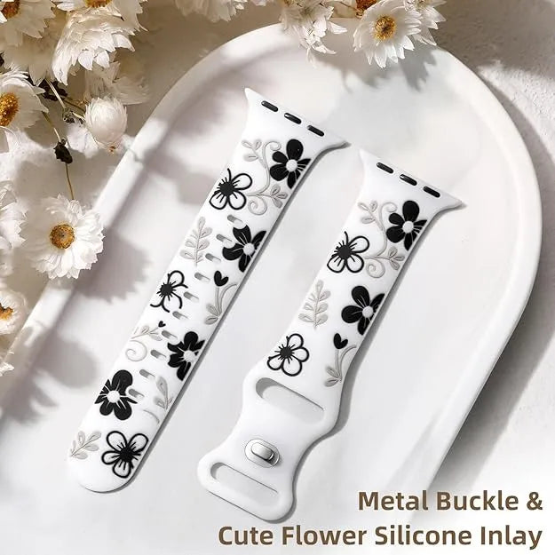 Engraved Silicone Strap for Apple Watch 40–49mm Series 11–4 & SE