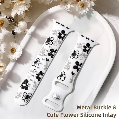 Engraved Silicone Strap for Apple Watch 40–49mm Series 11–4 & SE