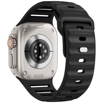 Sport Silicone Strap for Apple Watch Ultra & Series 9–4, Adjustable 42–49mm Wristband