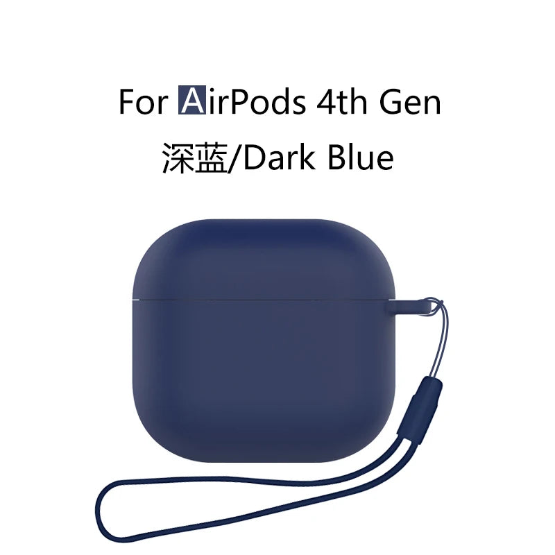 Silicone Case with Lanyard for AirPods 4 (2024) with Active Noise Canceling