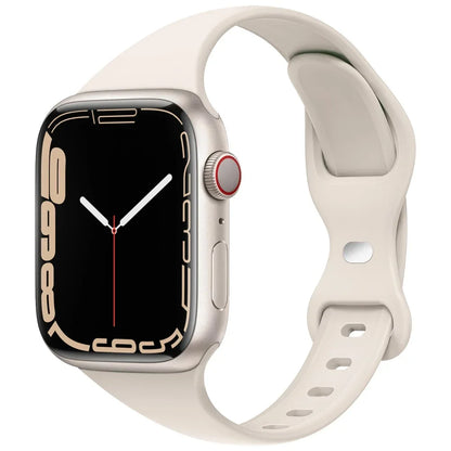 Slim Silicone Sport Strap for Apple Watch 38-49mm Series 3 to Ultra 2