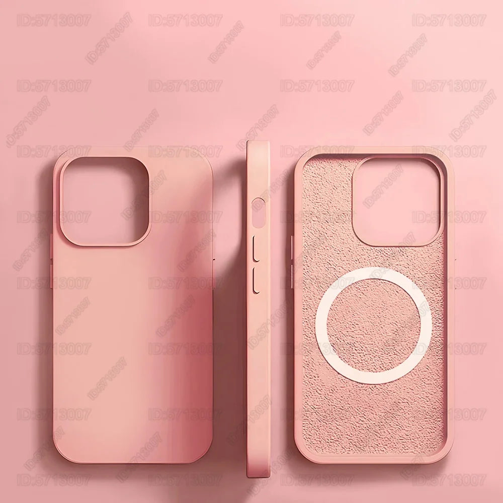 Magnetic Liquid Silicone Case for iPhone 13/12 Pro Max & 13 Plus