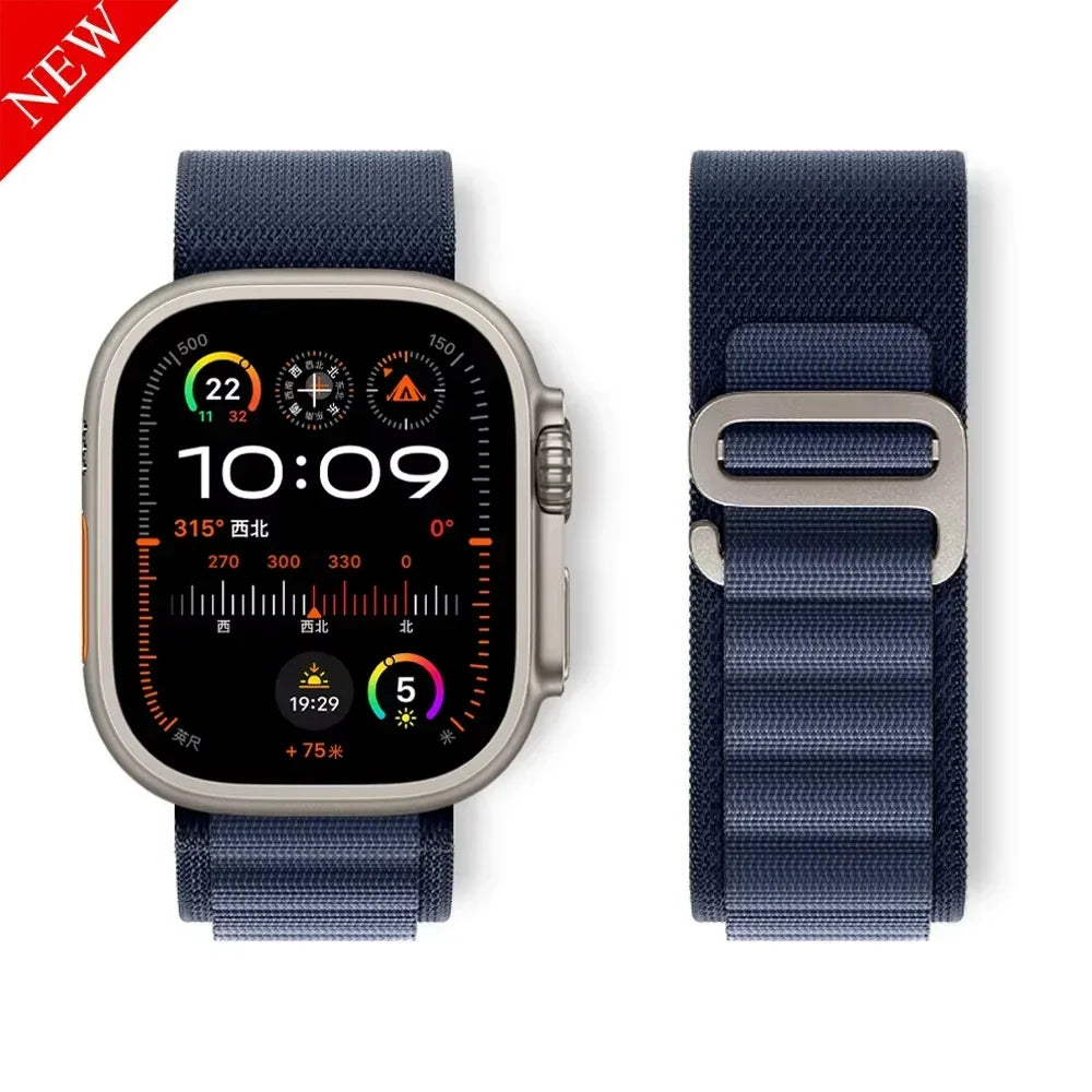 Alpine Nylon Strap for Apple Watch Ultra 2 Series 10–3 in 49–38mm Sizes