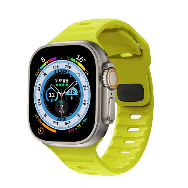 Sport Silicone Strap for Apple Watch Ultra 3/2 and Series 11–6, SE3 (49–40mm)