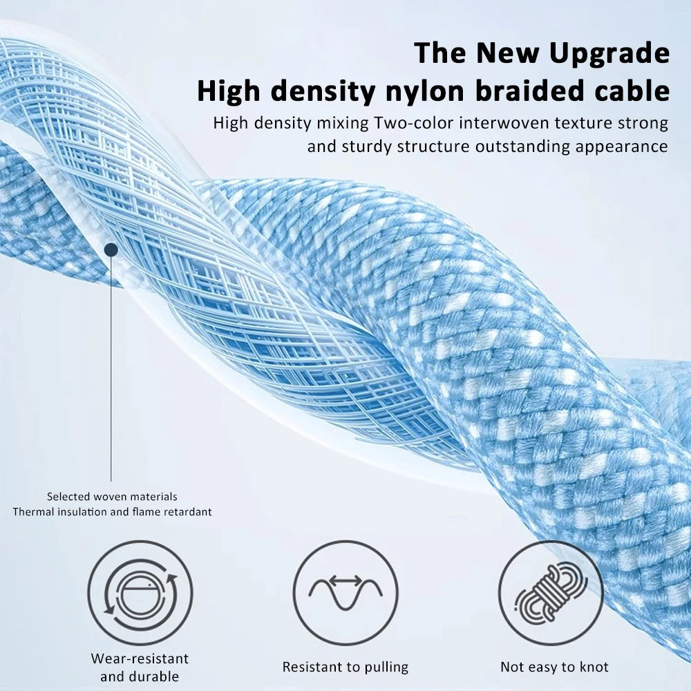 20W Fast Charging Colorful Woven USB-C Cable for iPhone 14 13 12 11 Pro Max
