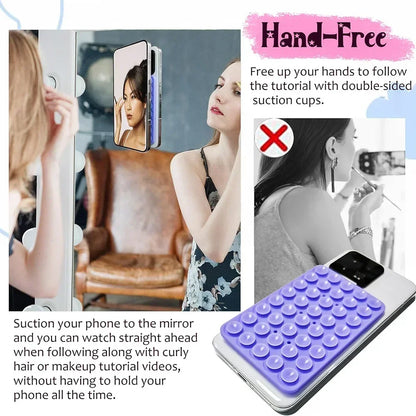 Double-Sided Silicone Suction Cup Phone Stand Strong Anti-Slip Detachable