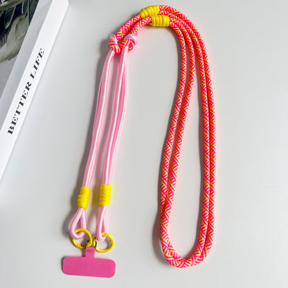 Personalized Double Color Universal Phone Lanyard Shoulder Strap Safety Rope