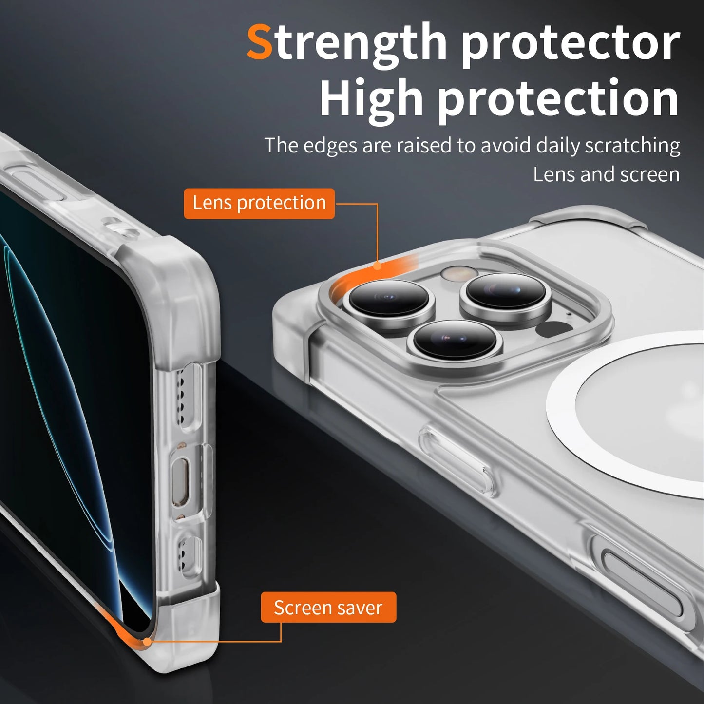 MagSafe Wireless Charging Matte Armor Case for iPhone 16–11 Pro Max
