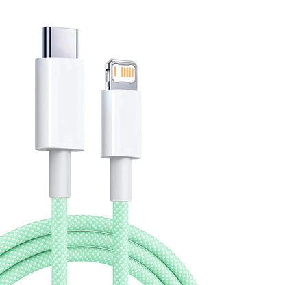 20W Fast Charging Colorful Woven USB-C Cable for iPhone 14 13 12 11 Pro Max