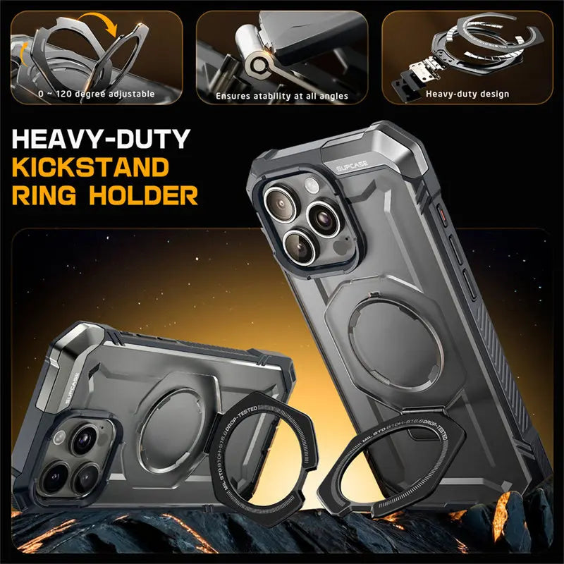SUPCASE UB Grip Rugged Magnetic Stand Case w/ Camera Button for iPhone 16 Pro Max