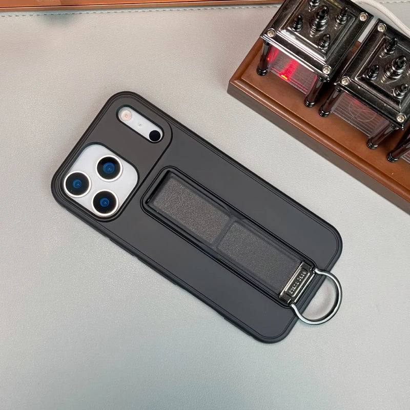 Luxury Matte Metal Ring Stand Phone Case for iPhone 17 Pro Max & Air