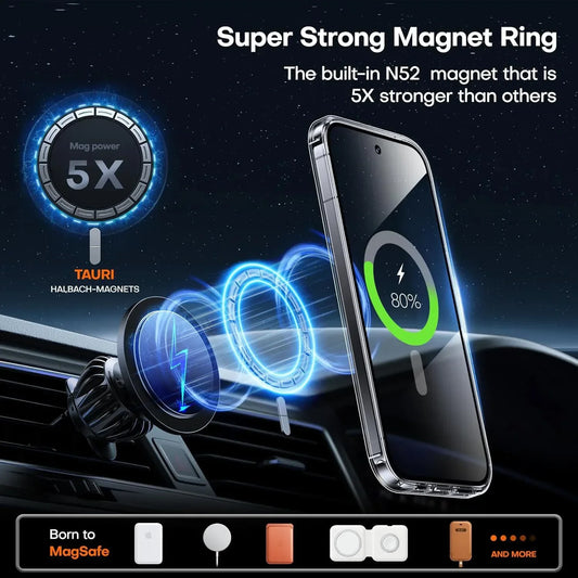 Clear MagSafe Magnetic Case for Pixel 9 Pro XL 8 7 – Shockproof Cover