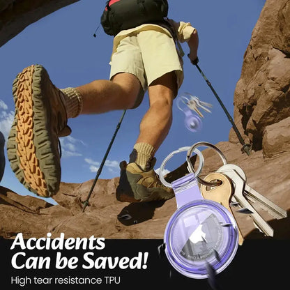 Waterproof AirTag Key Ring Holder, Fully Sealed Compatible with Apple AirTag, Colored