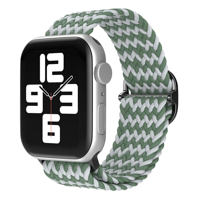 Elastic Braided Strap for Apple Watch Ultra 49mm and Series 9–SE, 45–38mm