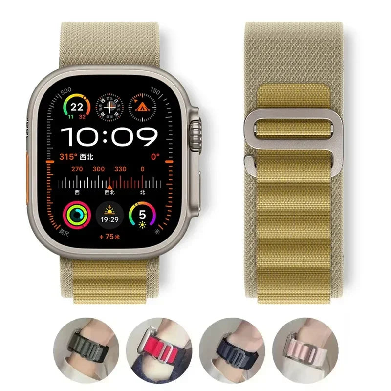 Alpine Nylon Strap for Apple Watch Ultra 2 Series 10–3 in 49–38mm Sizes