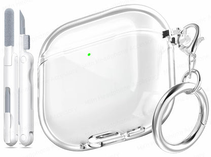 Electroplated Transparent Case for AirPods 4 – Shockproof Protective Cover