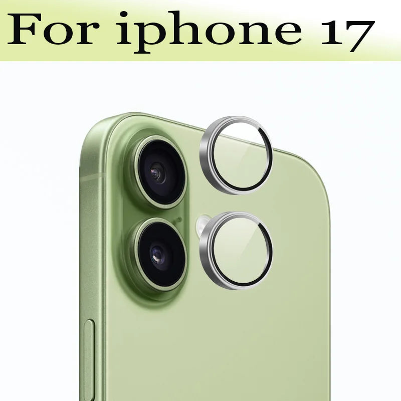 Metal Ring 3D Camera Lens Protector for iPhone 17 Full Cover