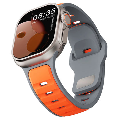 Sports Silicone Bracelet for Apple Watch 40–49mm Series 4–10 & Ultra