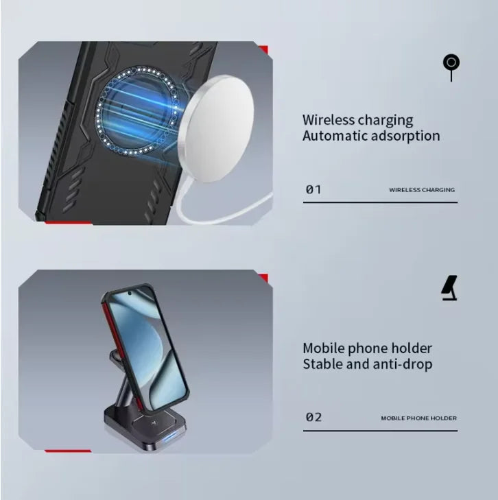 Armor Heat Dissipation Case for Google Pixel 10 Pro 5G with Magnetic Charging