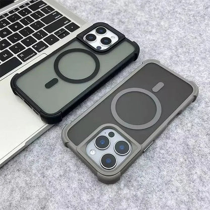 Magnetic Luxury Matte Shockproof Armor Case for iPhone 16–11 Series, MagSafe Ready