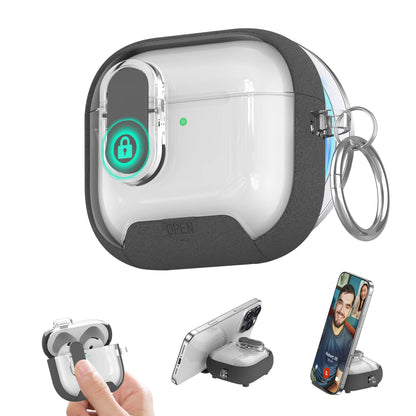Secure Lock Clip Protection Case for AirPods 4 & AirPods Pro 2 with Magnetic Wireless Cover