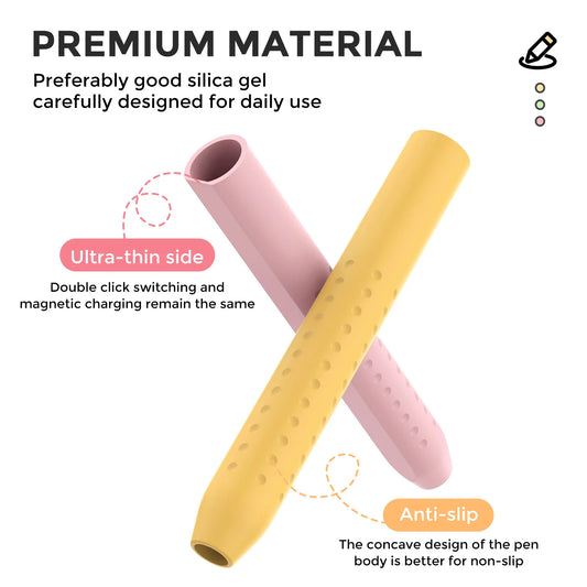Anti-Slip Stylus Cover for Apple Pencil 1/2/3/Pro USB-C Grip Holder Case