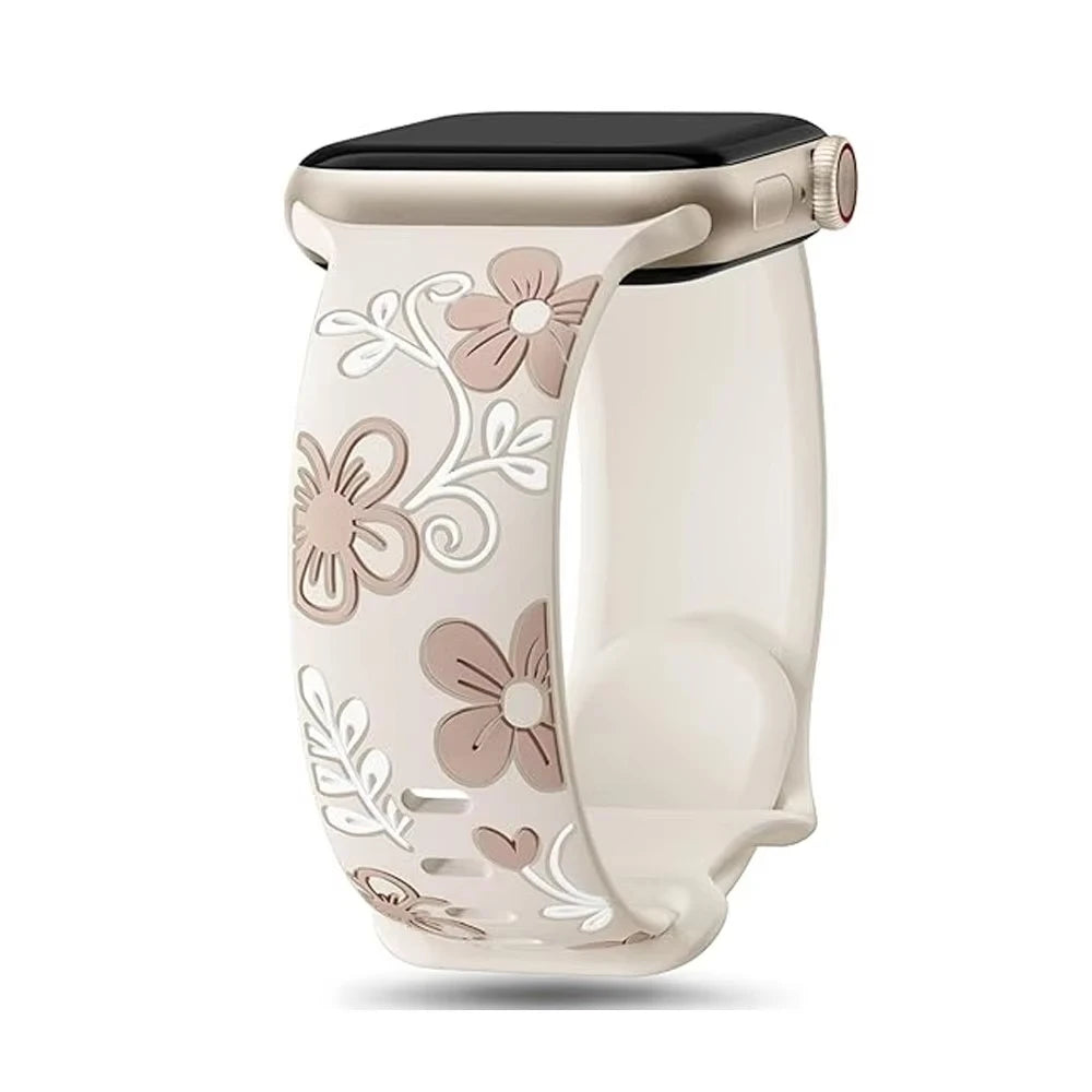 Engraved Strap For Apple Watch Band 11 10 42mm 46mm Silicone Correa Bracelet iWatch Series 10 9 8 7 SE 6 45/44/40mm Ultra2/3