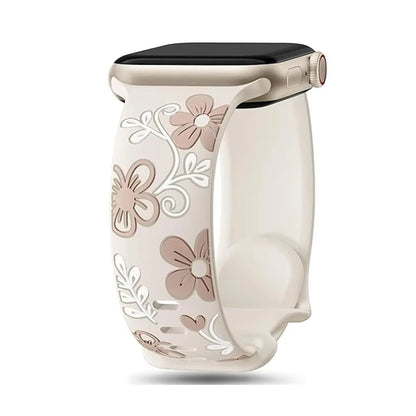 Engraved Strap For Apple Watch Band 11 10 42mm 46mm Silicone Correa Bracelet iWatch Series 10 9 8 7 SE 6 45/44/40mm Ultra2/3