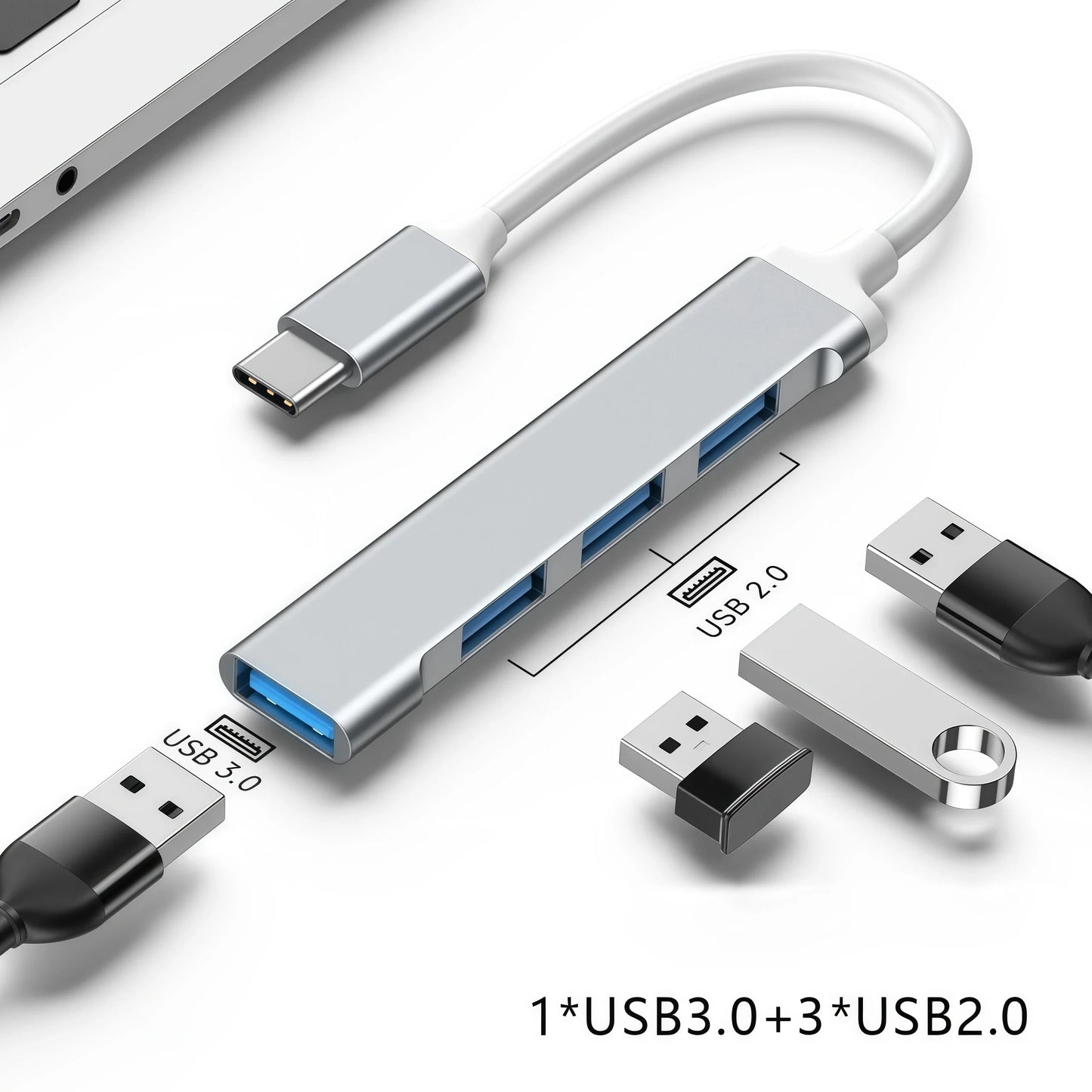 4-in-1 USB-C Docking Station HUB for Xiaomi Lenovo MacBook Pro with OTG