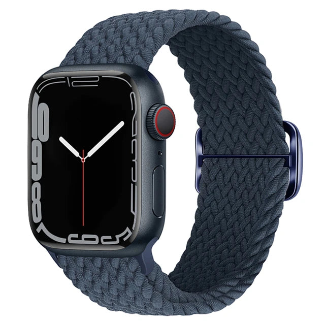 Elastic Braided Strap for Apple Watch Ultra 49mm and Series 9–SE, 45–38mm