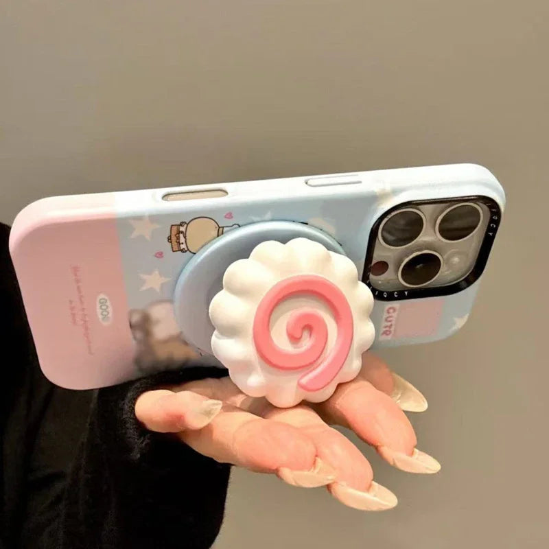 Cute Fish Cake MagSafe Grip Holder Ring Stand for iPhone 15 16