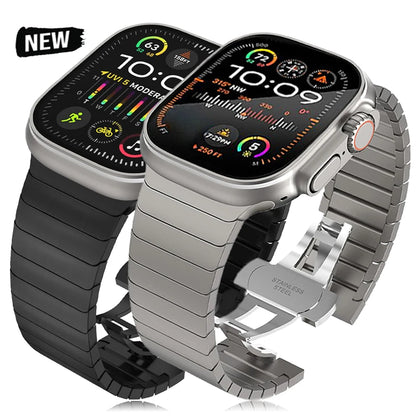 Ultra Titanium Stainless Steel Band for Apple Watch 10–4, 49mm–44mm