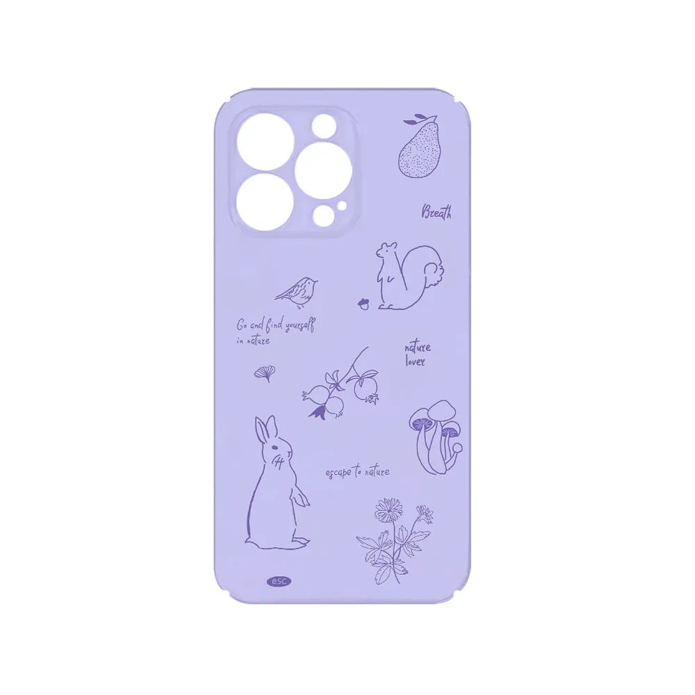 INS Purple Healing Rabbit Case for iPhone 15 Pro Max 14 13 12 11 Pro Plus