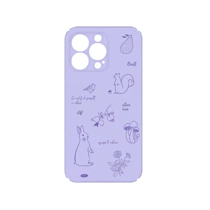 INS Purple Healing Rabbit Case for iPhone 15 Pro Max 14 13 12 11 Pro Plus