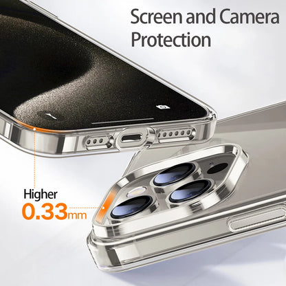 Clear Case for iPhone 8–16 Pro Max – Soft TPU Back Cover