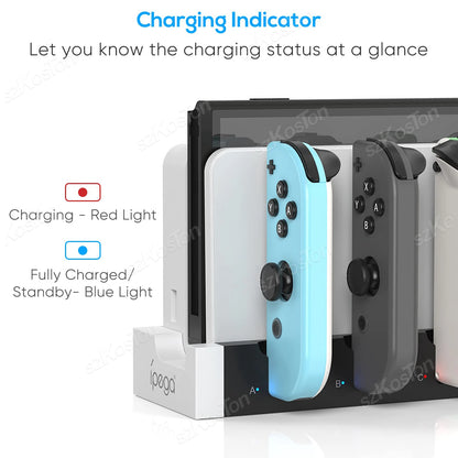 Joy-Con Charging Dock Station for Nintendo Switch & OLED – 4-Controller Charger