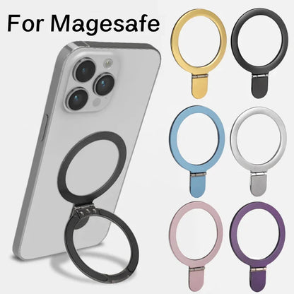 Magnetic Finger Ring Holder for iPhone 15 16 MagSafe Wireless Charging Stand