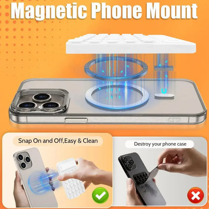 Silicone Suction Cup Phone Mount for MagSafe iPhone Strong Grip Hands-Free