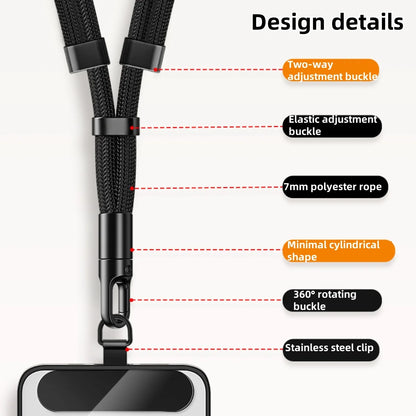 Universal Phone Lanyard with Clip – Anti-Drop, 360° Rotation Strap