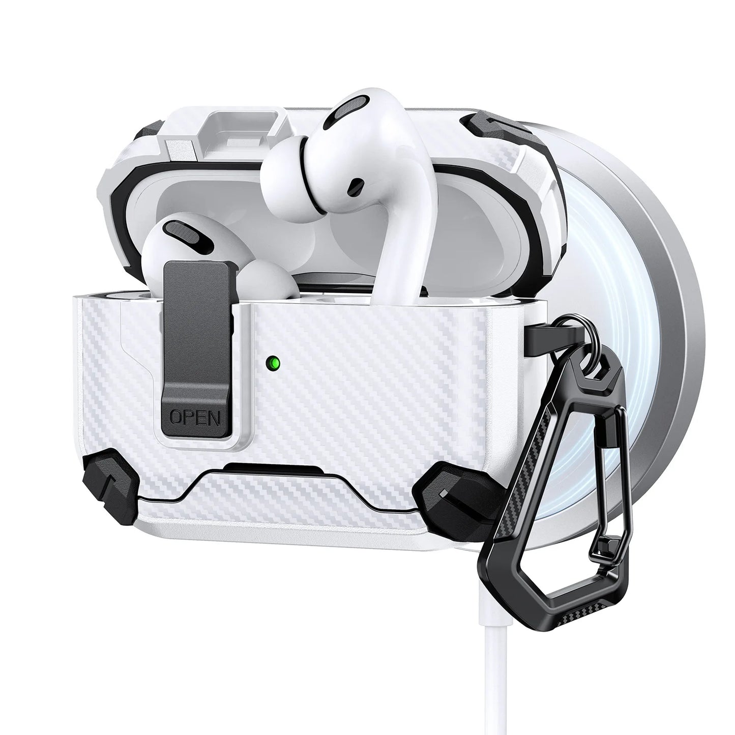 Shockproof Case with Phone Holder for AirPods Pro 3 | Lock & Keychain Cover